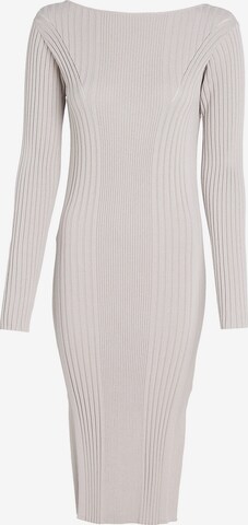 Calvin Klein Knitted dress in Grey: front