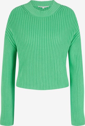 TOM TAILOR DENIM Sweater in Green: front