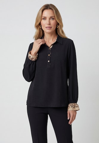usha BLACK LABEL - Blusa en negro: frente