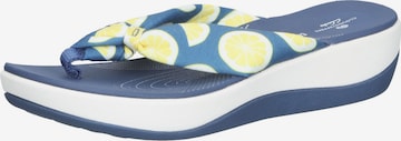 CLARKS T-Bar Sandals in Blue: front