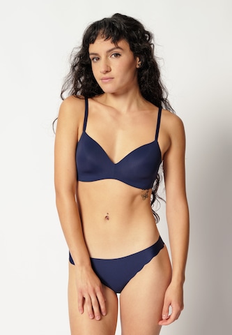 Skiny T-shirt Bra 'Lovers' in Blue