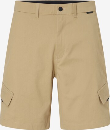 Calvin Klein Cargo Pants in Beige: front