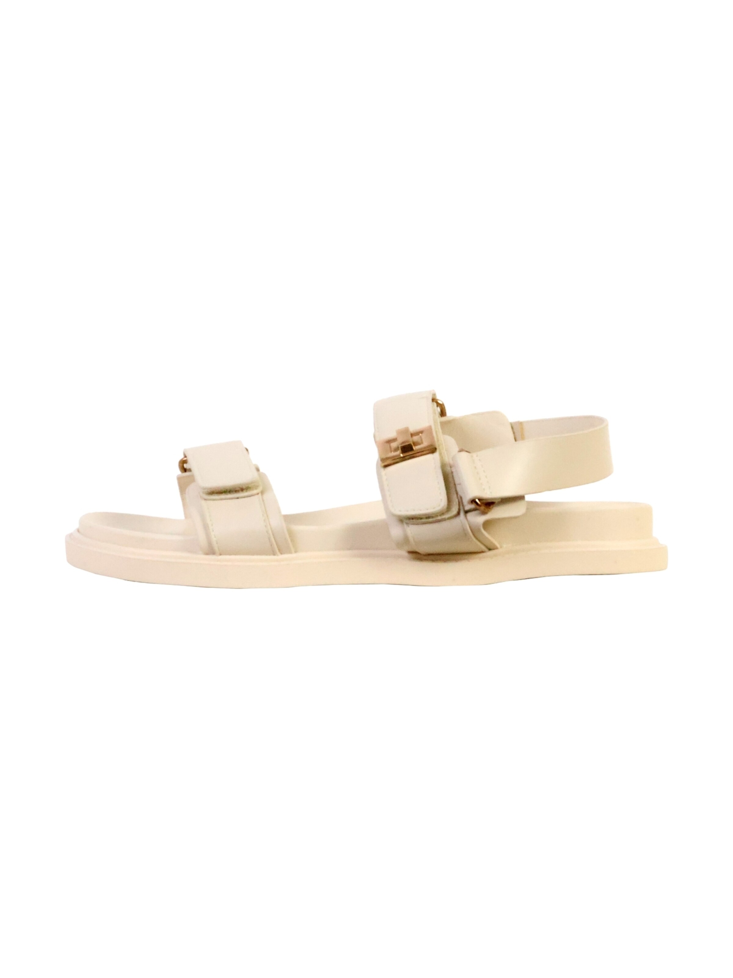 Sandales Super Mode en beige : devant