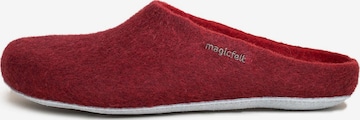 MagicFelt Hausschuh 'Magicfelt' in Rot: Vorderseite