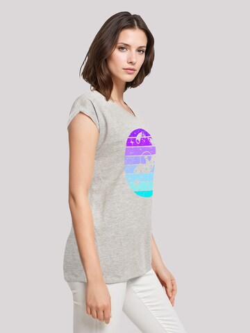 T-shirt 'Retro Alien Weltraum Sonnenuntergang' F4NT4STIC en gris
