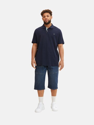 TOM TAILOR Men + Loosefit Shorts in Blau: predná strana