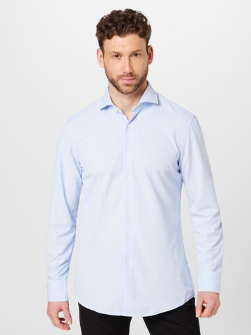 BOSS Klasický střih Košile 'Hank' – modrá: přední strana