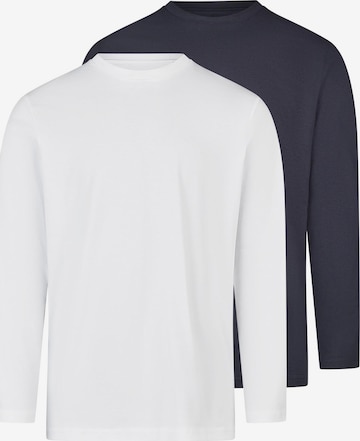 Ragman Shirt 'Basic' in Blau: Vorderseite