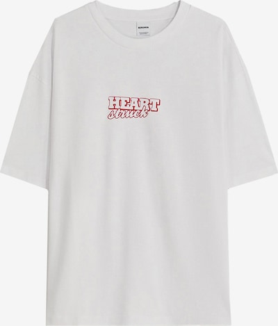 Bershka Paita värissä punainen / valkoinen, Tuotenäkymä