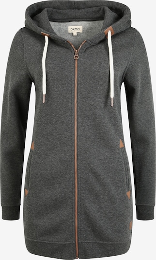 Oxmo Sweatjacke Vicky Straight-Zip in grau, Produktansicht