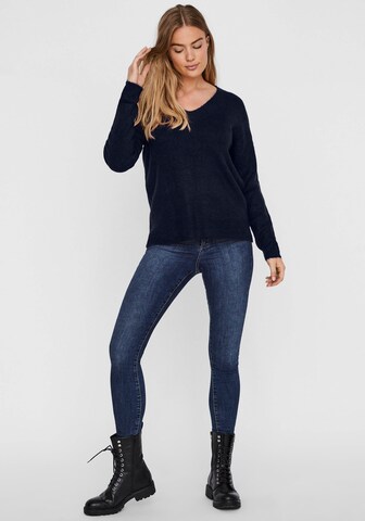 VERO MODA Sweater 'Lefile' in Blue