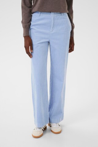 Part Two Wide Leg Hose 'Clarisse' in Blau: Vorderseite