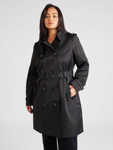 Manteau mi-saison Lauren Ralph Lauren Plus en noir : devant