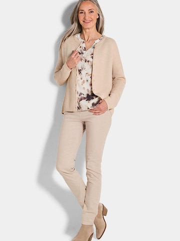 Goldner Gebreid vest in Beige