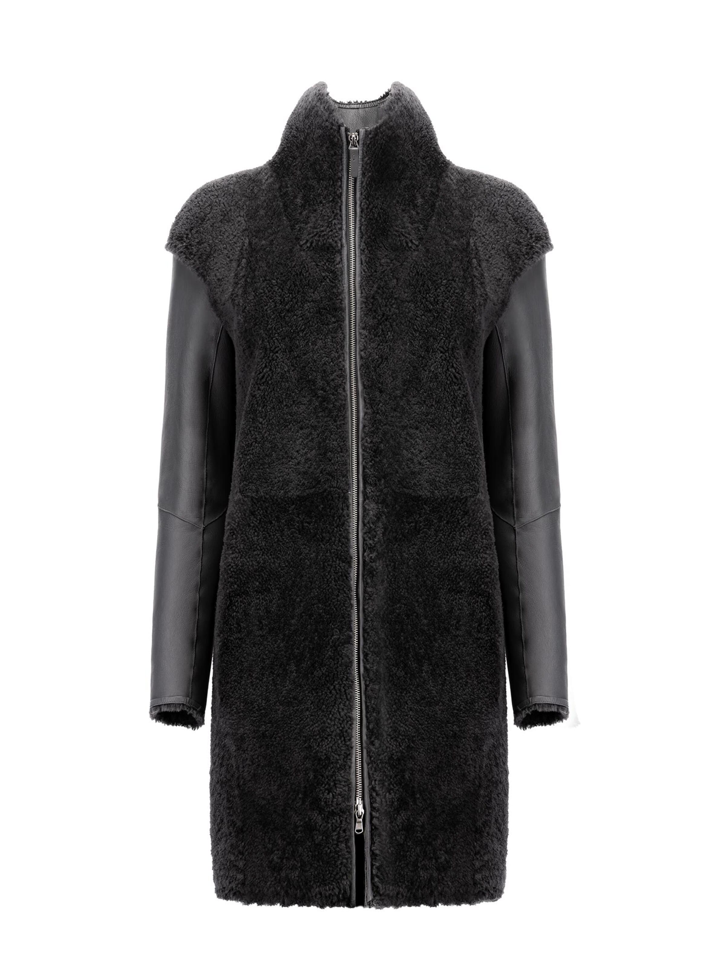 VESPUCCI BY VSP Winter Coat 'July' in Grey: front