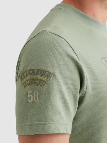 Maglietta 'T-shirt in jersey with multiple badges' di PME Legend in verde