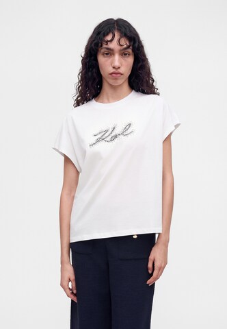 Karl Lagerfeld Majica | bela barva: sprednja stran
