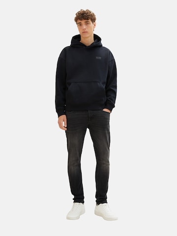 TOM TAILOR DENIM Sweatshirt in Schwarz