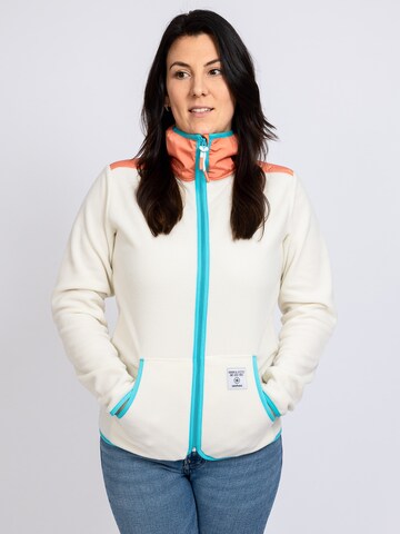 Veste mi-saison 'Kloowerblad' salzhaut en blanc : devant