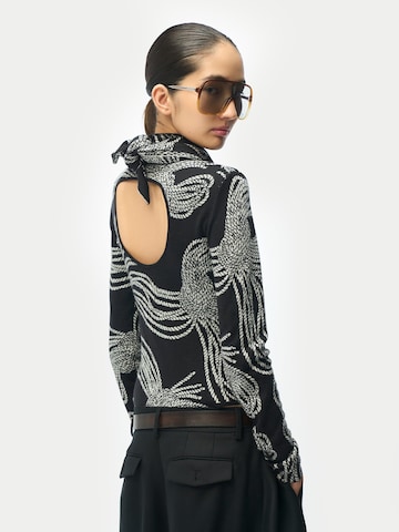 GOBI Cashmere Pullover 'Rope Knot'‌‌‌ in Schwarz