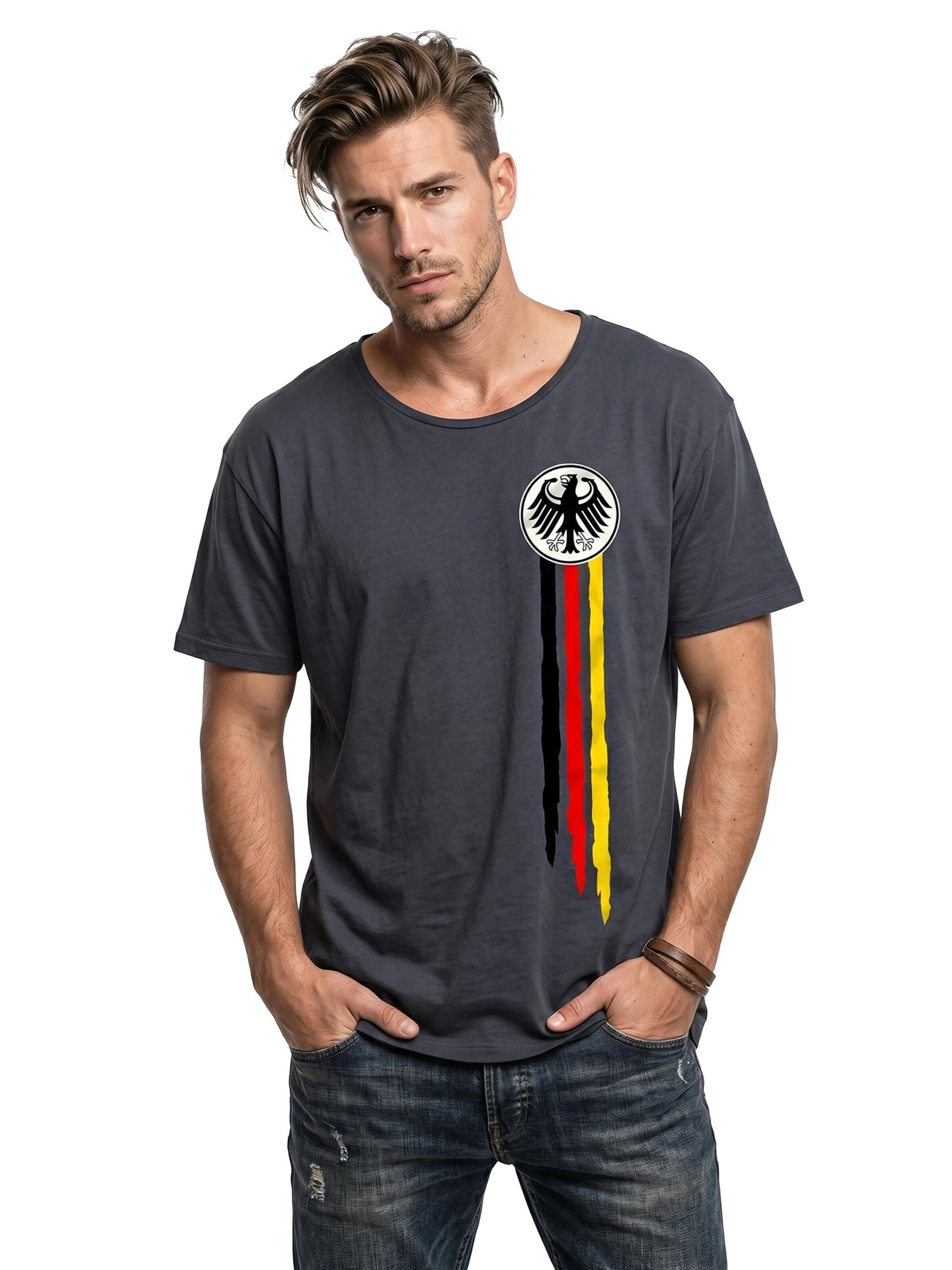 MAKAYA Shirt 'Bundesadler' in Grey