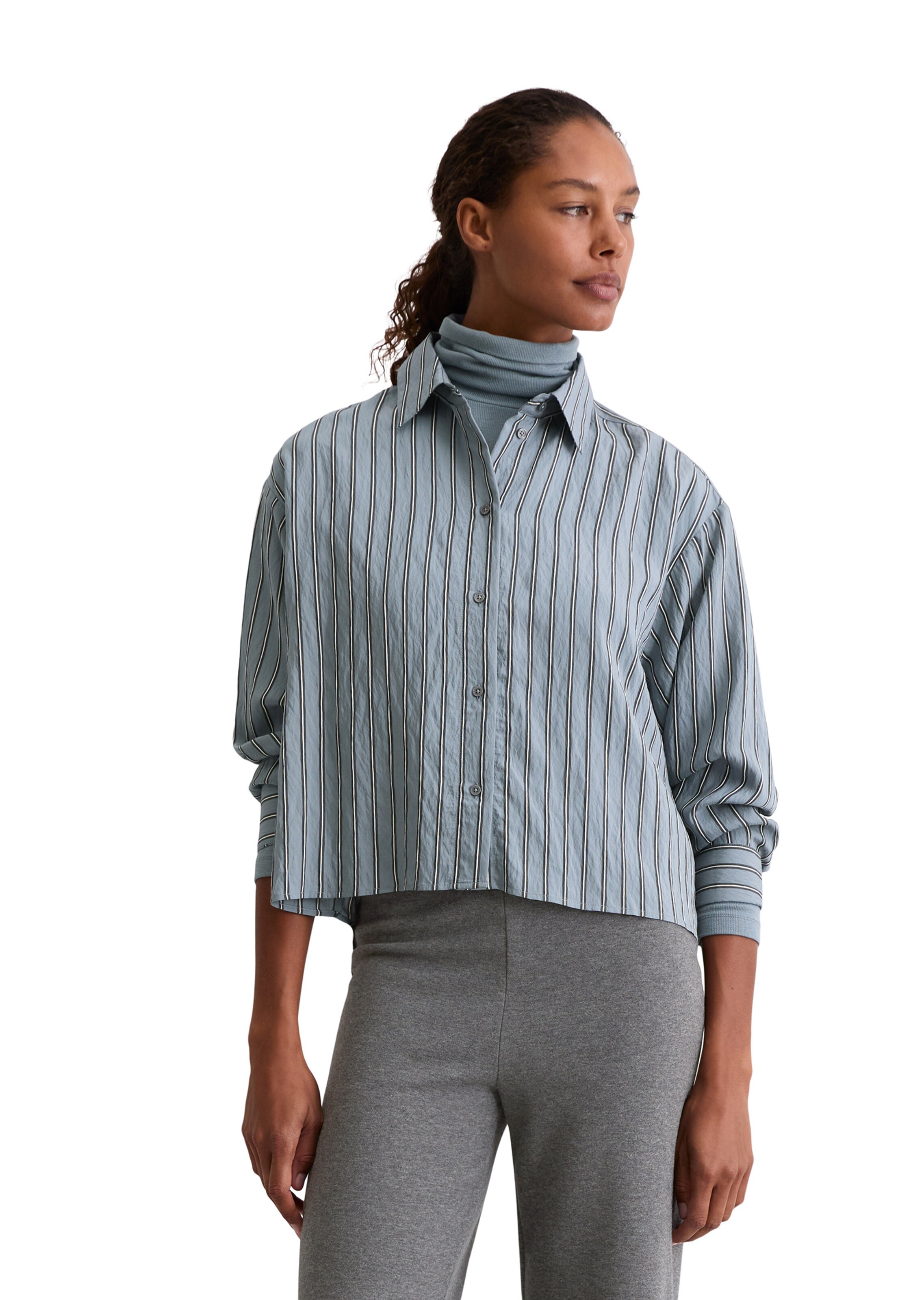 Marc O'Polo Bluse in Blau: Vorderseite