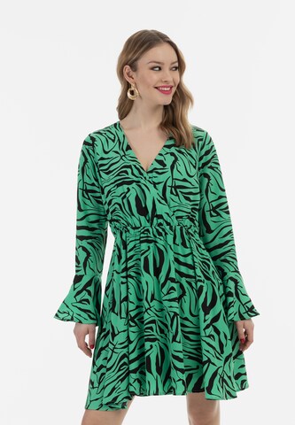 faina - Vestido en verde: frente