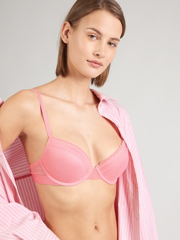 HUGO Пуш-ап Бюстгальтер в Ярко-розовый: спереди