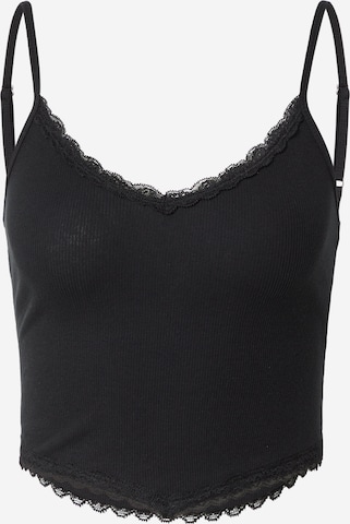 HOLLISTER Top 'BARE TRIM CAMI' – černá: přední strana