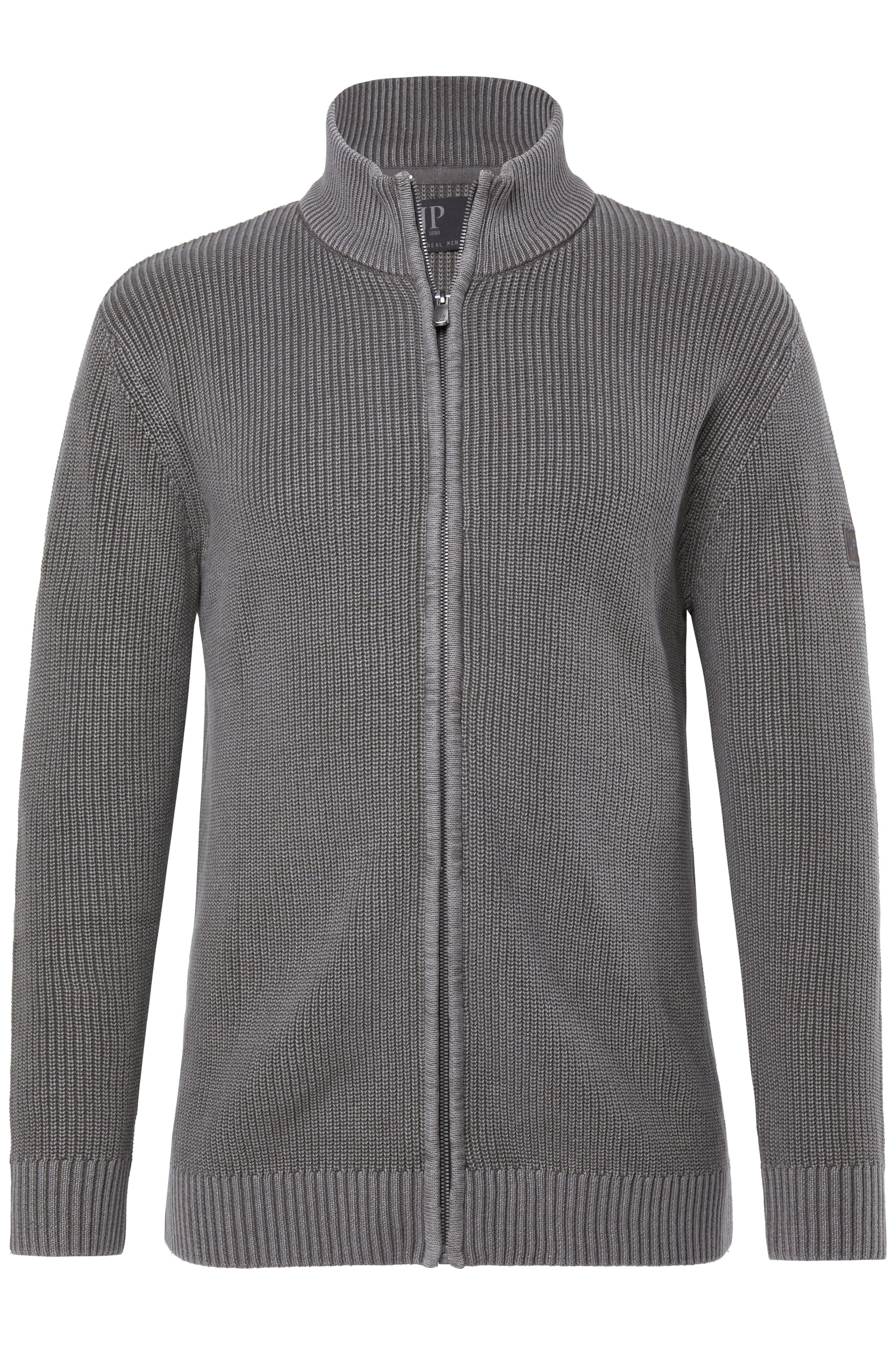 JP1880 Knit cardigan in Grey: front
