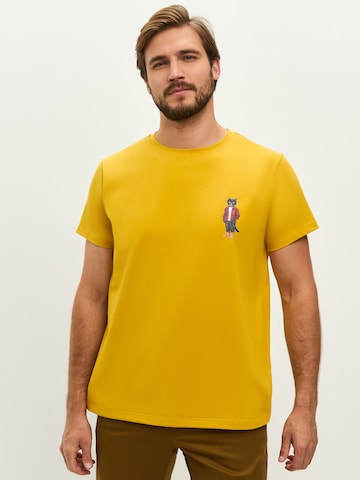 T-Shirt CAT by Maniita Lacitta en jaune : devant