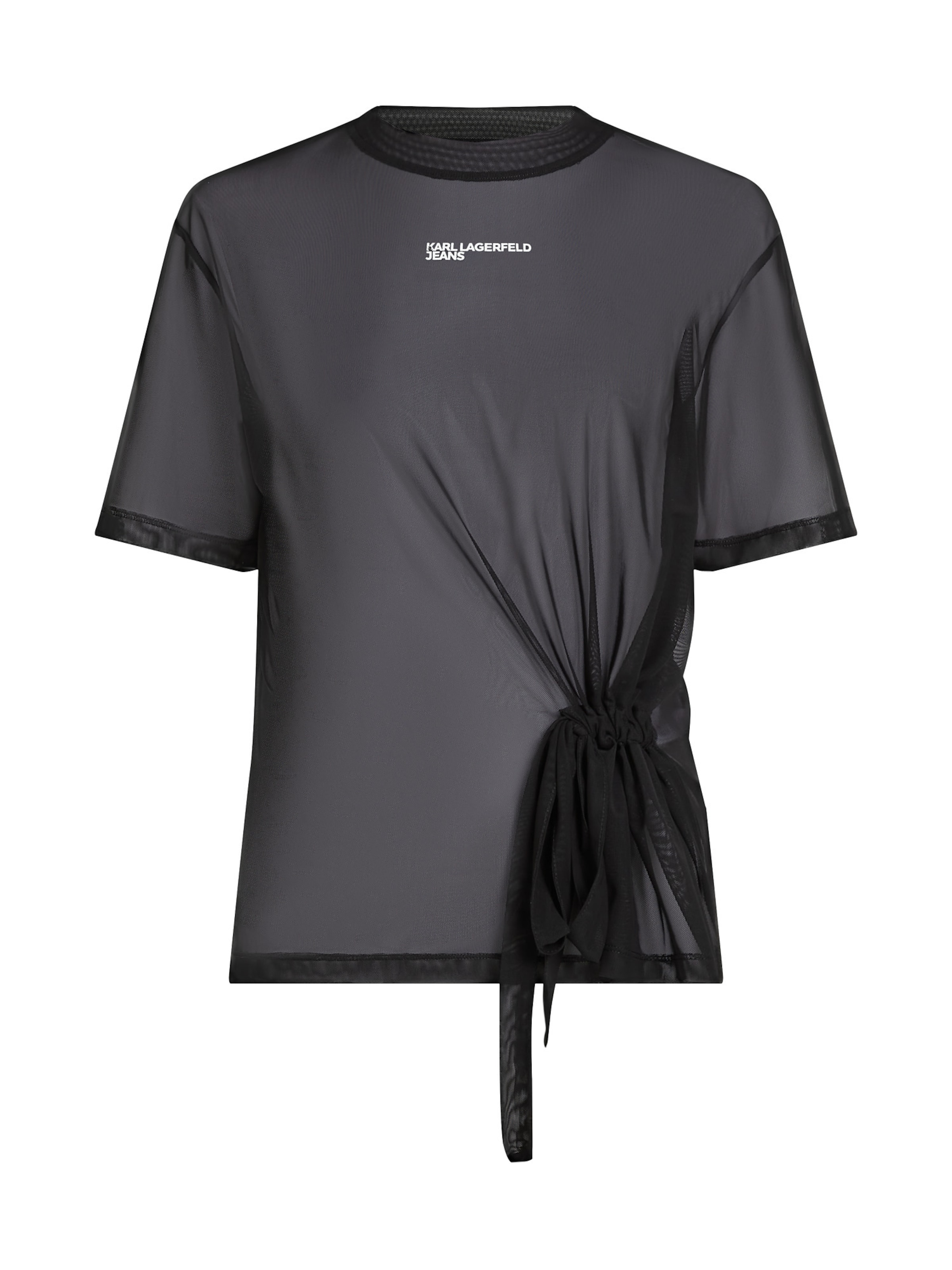 KARL LAGERFELD JEANS - Camiseta en negro: frente