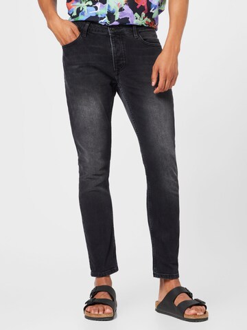 TOPMAN Slimfit Jeans in Zwart: voorkant