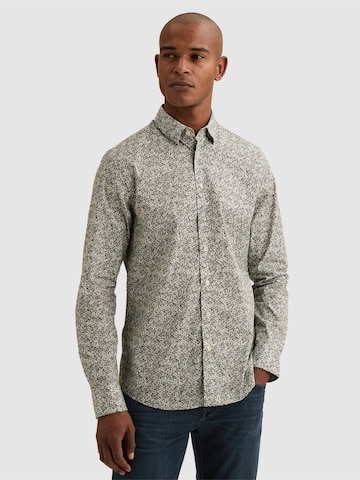 VANGUARD Regular Fit Skjorte 'Shirt with stretch and allover print' i hvid: forside