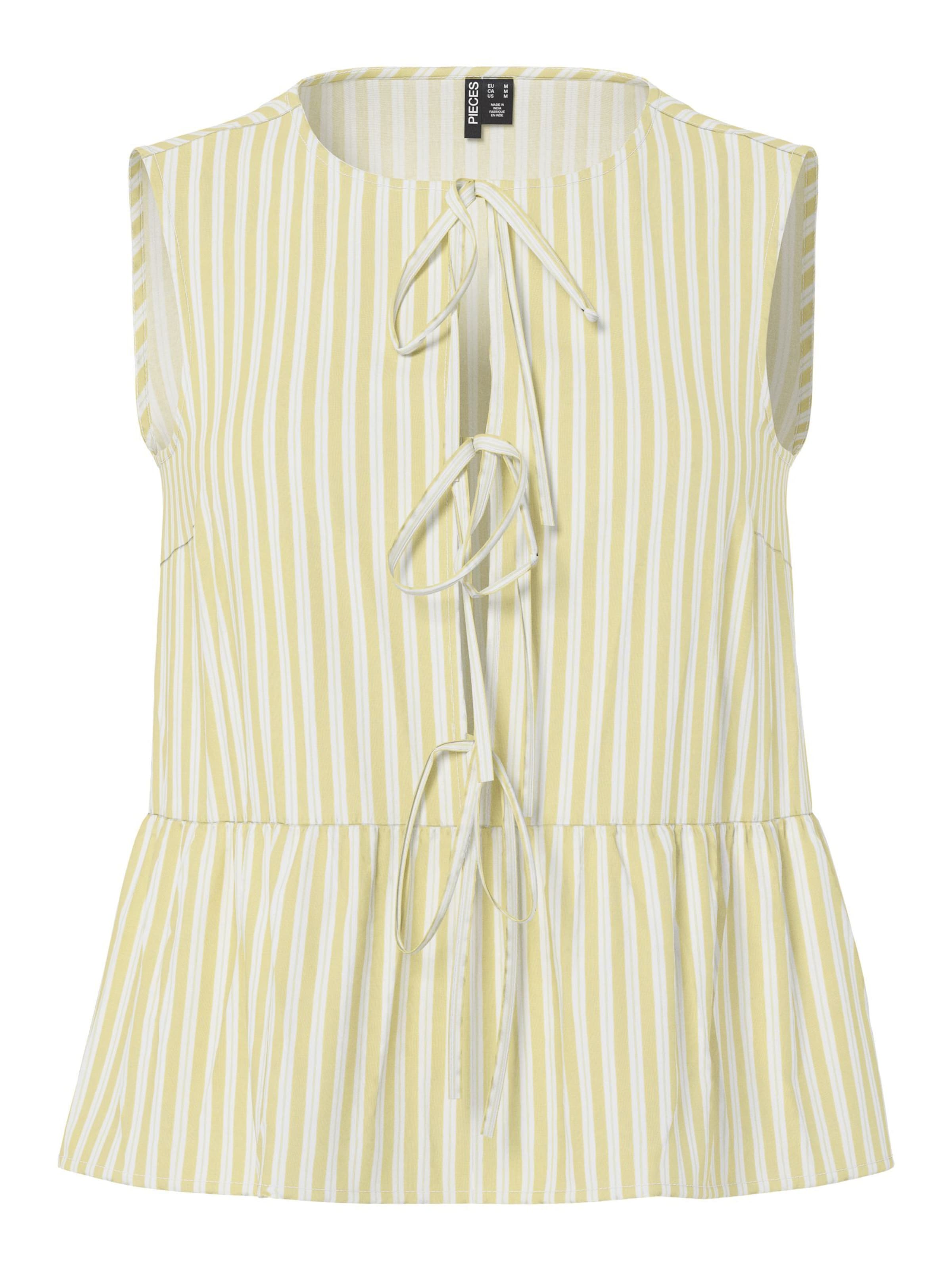 Chemisier 'PCJolly' PIECES en jaune : devant