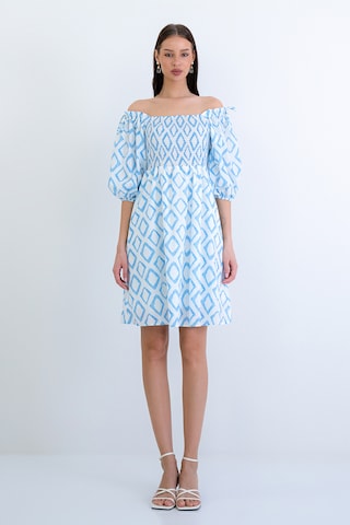 Trend Alaçatı Stili Letnia sukienka w kolorze niebieski: przód