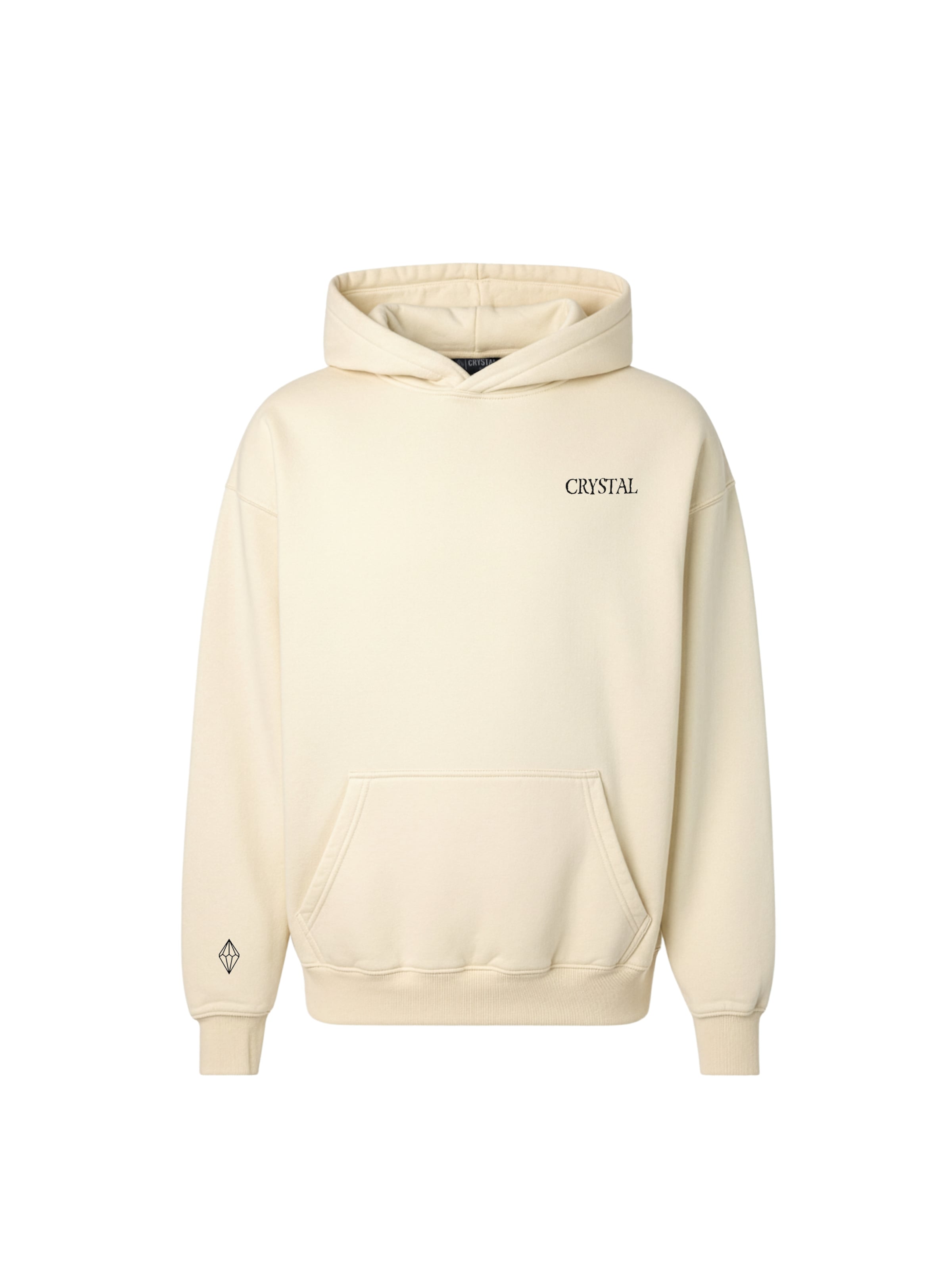 Crystal Paris Sweatshirt 'Rich' in White: front