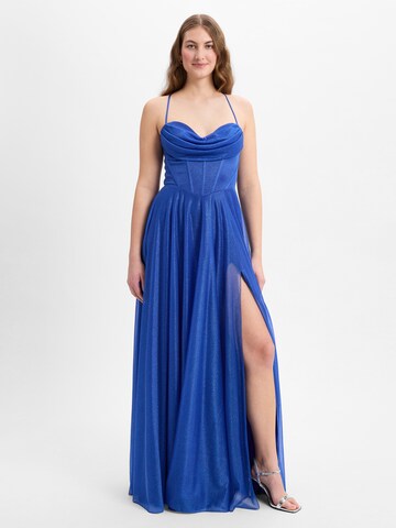 Marie Lund Avondjurk ' ' in Blauw: voorkant