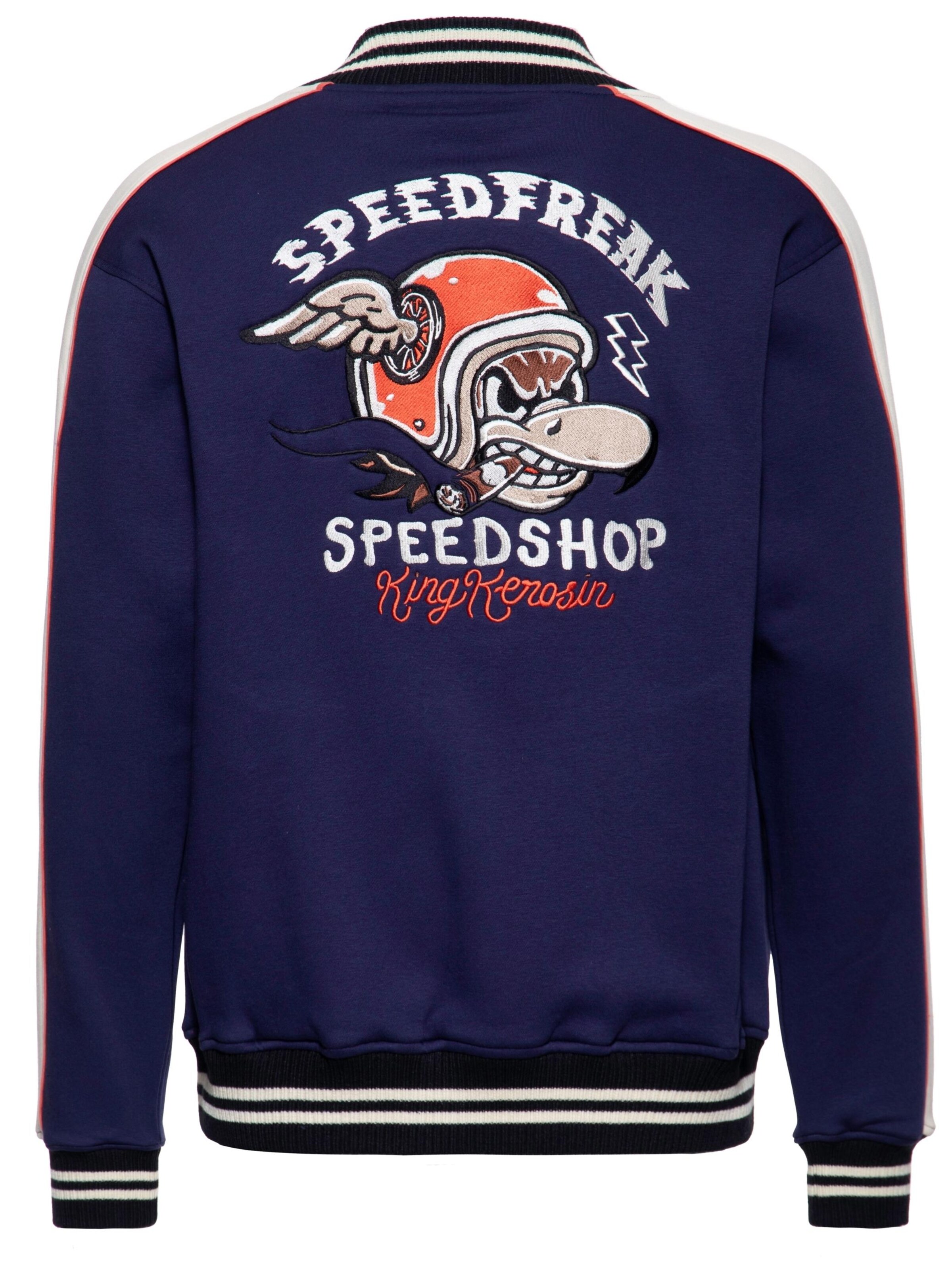 King Kerosin Between-Season Jacket 'Speedfreak' in Blue