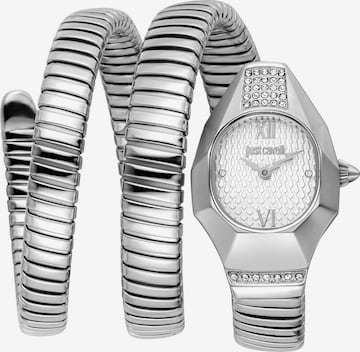 Just Cavalli Time Analoguhr in Silber: Vorderseite
