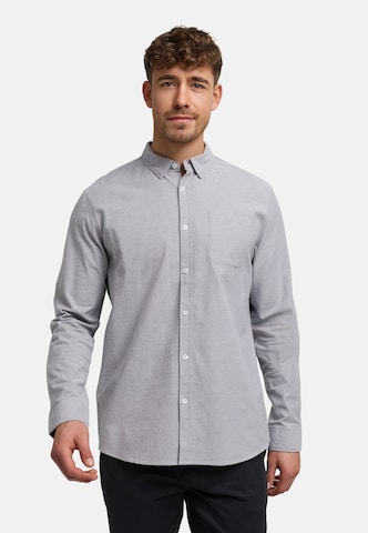 JEFF Comfort fit Button Up Shirt 'Silvwin' in Grey: front