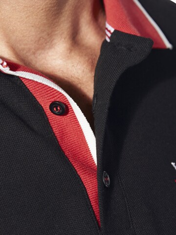 Jan Vanderstorm Poloshirt 'Iwar' in Schwarz