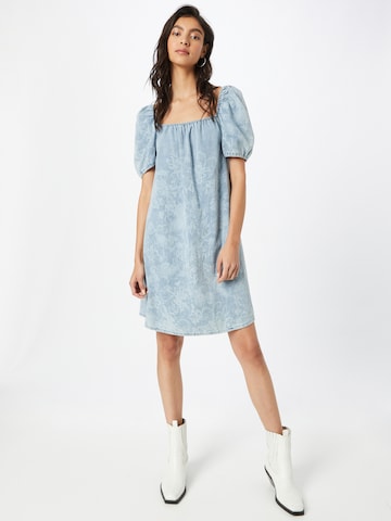 Cream Dress 'Cyrena' in Blue: front