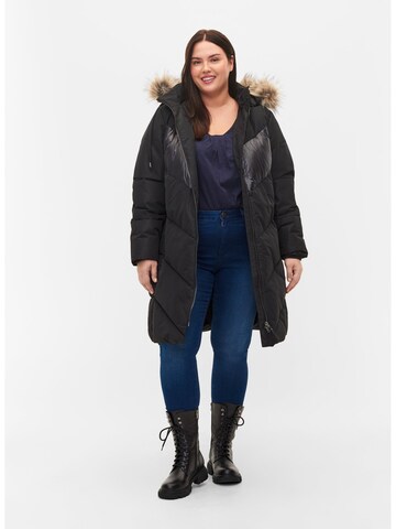 Zizzi Winter Jacket 'Luna' in Black