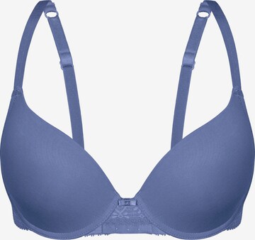 sassa T-shirt Bra in Blue: front