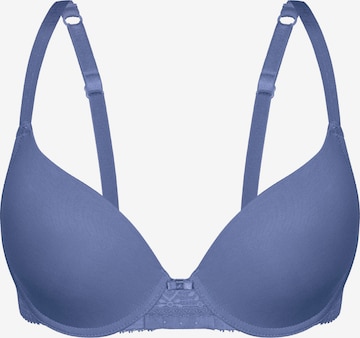 sassa T-shirt Bra in Blue: front