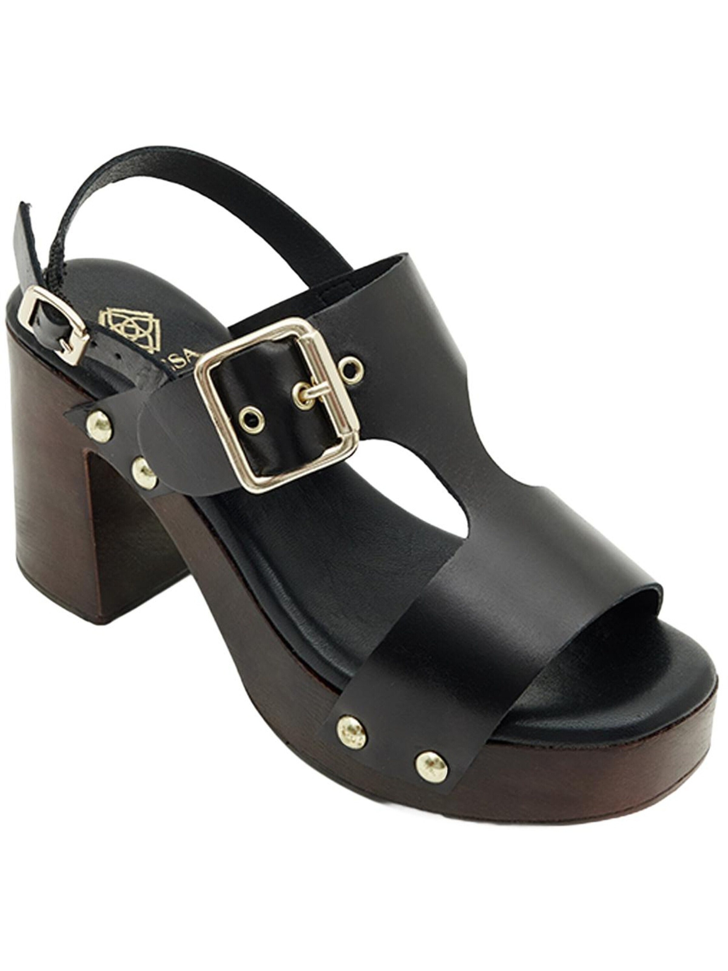 Sandales à lanières 'Plateau-Sandalen' Desa en noir