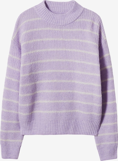 MANGO Пуловер 'Josep' в светлолилаво / бяло, Преглед на продукта