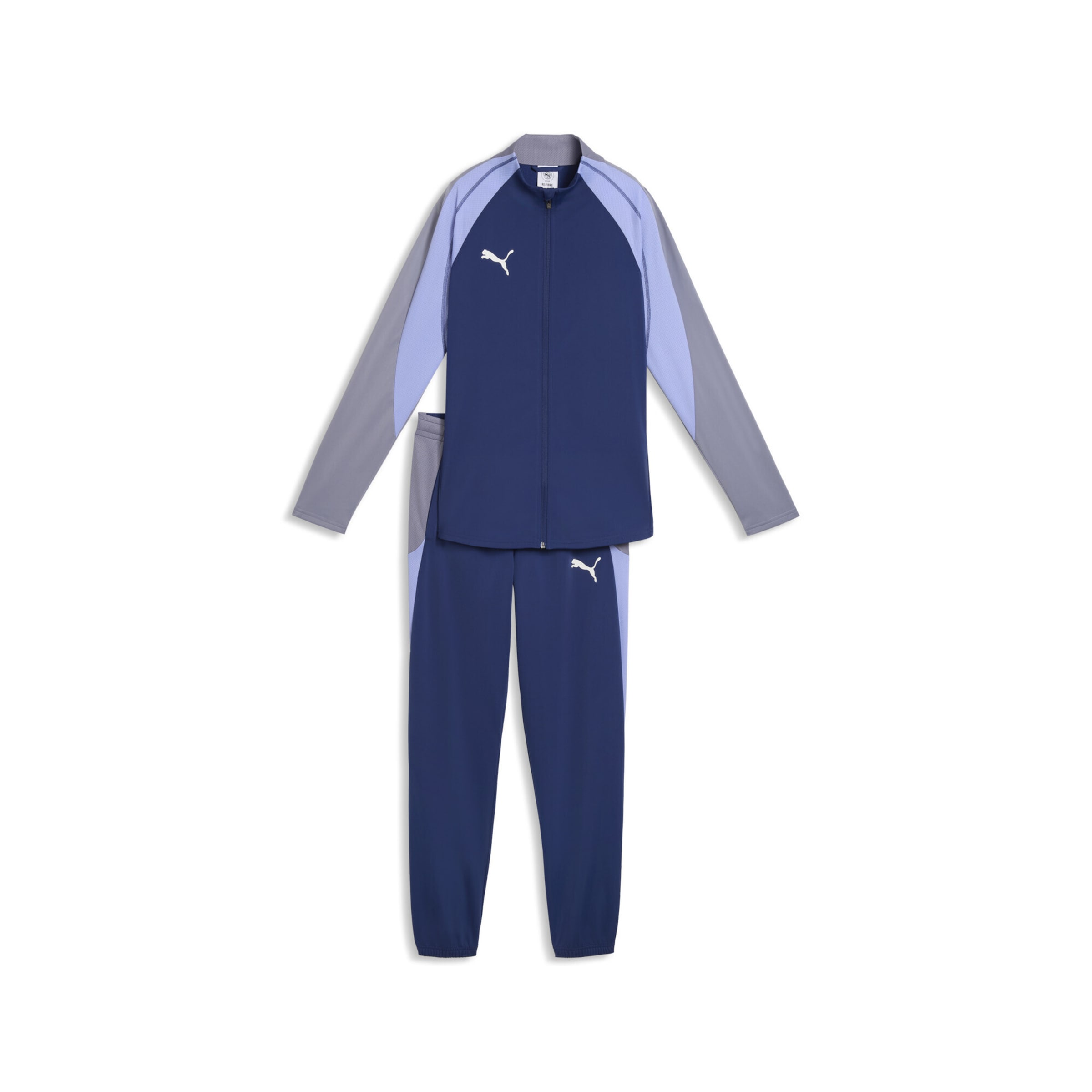 PUMA Trainingspak in de kleur Lichtblauw / Donkerblauw / Donkergrijs, Productweergave