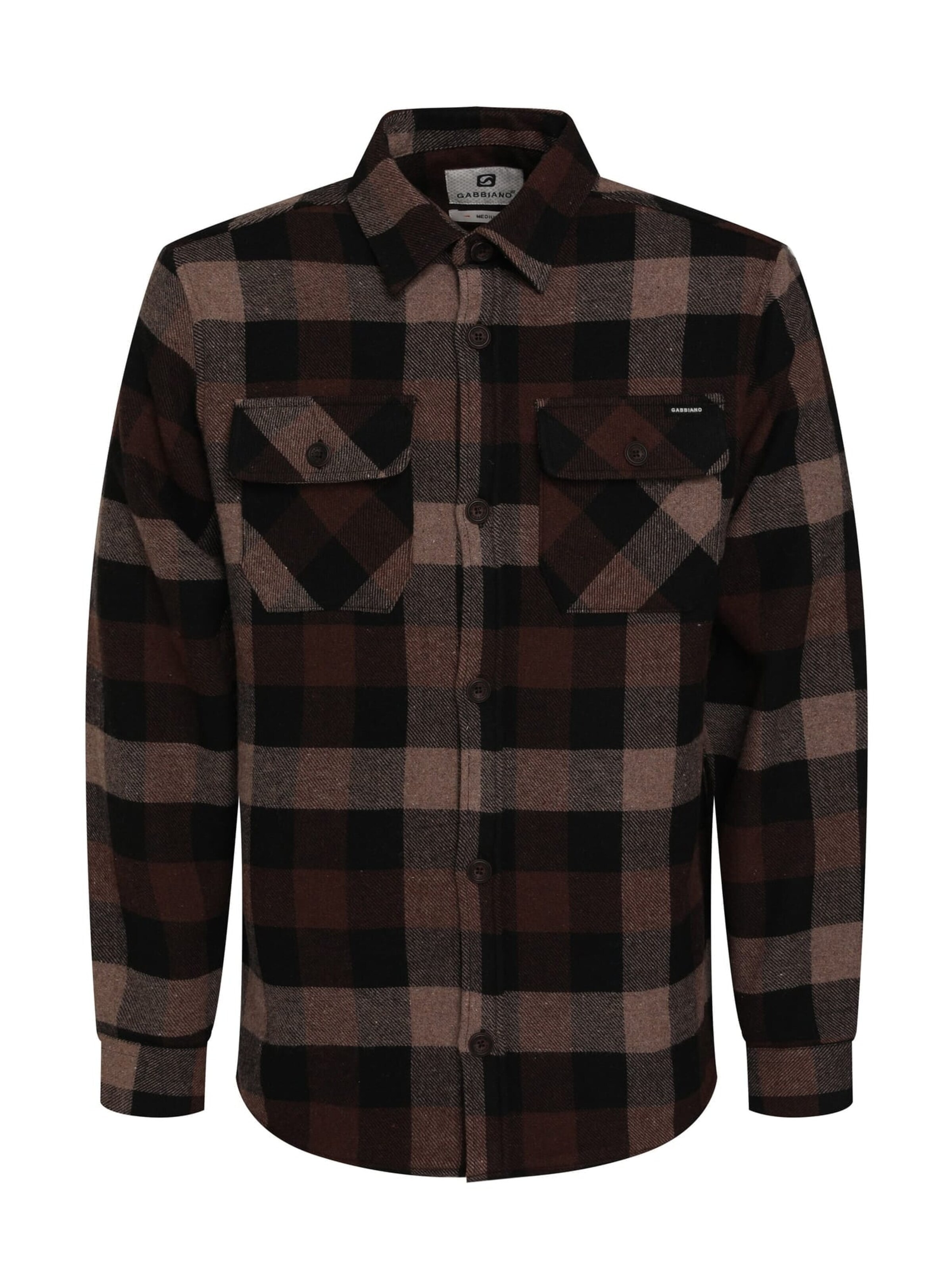 Gabbiano Comfort fit Overhemd in Bruin: voorkant